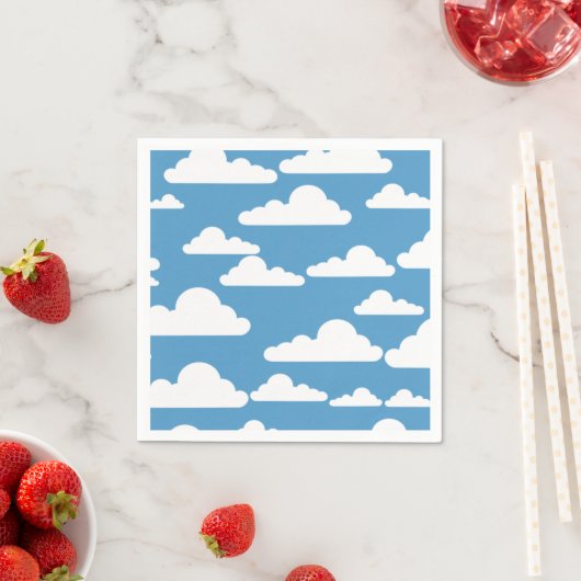 GRAFIK BLUE SKY AND WHITE CLOUUUES DESIGN SERVIETTE (Beispiel)