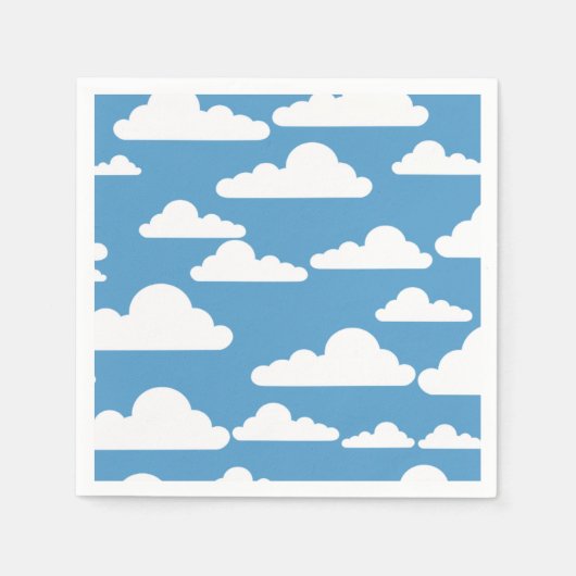 GRAFIK BLUE SKY AND WHITE CLOUUUES DESIGN SERVIETTE (Vorderseite)