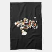 Grafik-Cartoon-Graffiti-Bomber-Spray-ch Geschirrtuch (Vertikal)