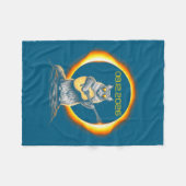 Grafik Damen Eclipse Cat Gitarre 08 Fleecedecke (Vorderseite (Horizontal))