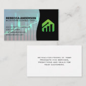 Grafik der Finanzmärkte | Logo für Geschäftswachst Visitenkarte (Vorne/Hinten)