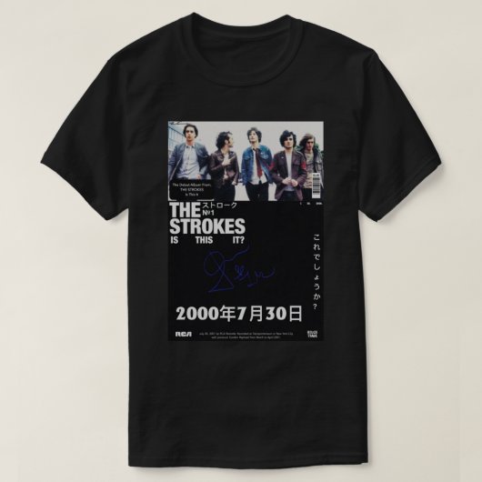 Grafik der Musikkapelle "Strokes" T-Shirt (Design vorne)