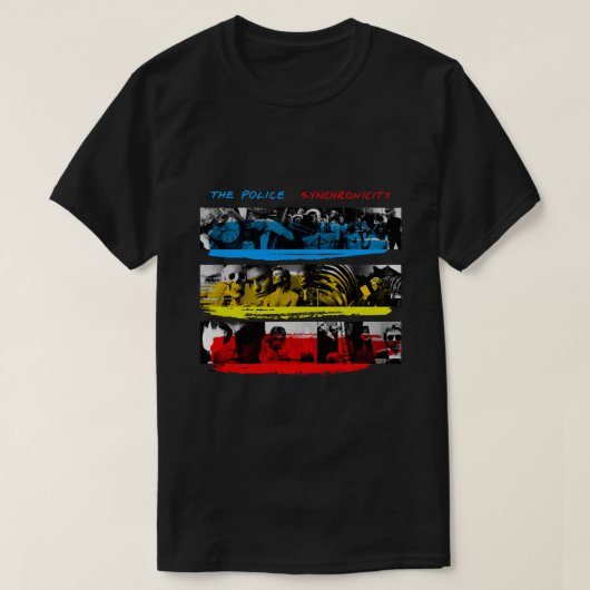 Grafik der Musikrockband für das Polizeilogo T-Shirt (Design vorne)