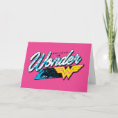 Grafik der Retro 80er "Glaube an Wonder" Karte (Vorderseite)