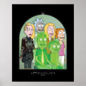 Grafik der Rick- und Morty-Familie Poster (Vorne)