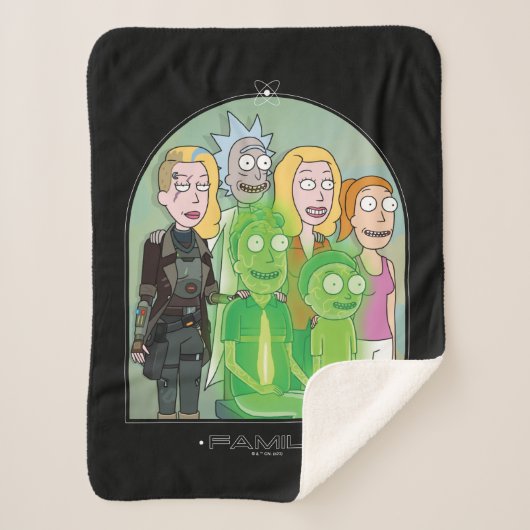 Grafik der Rick- und Morty-Familie Sherpadecke (Vorderseite)