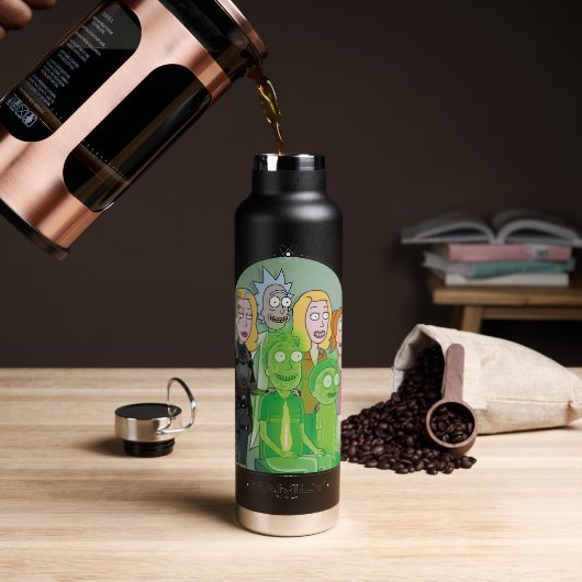 Grafik der Rick- und Morty-Familie Trinkflasche (Kaffee)