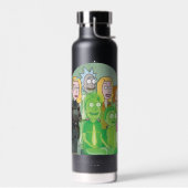 Grafik der Rick- und Morty-Familie Trinkflasche (Links)