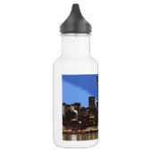 Grafik der Skyline von New York in der Nacht Edelstahlflasche (Links)