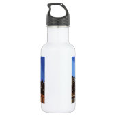 Grafik der Skyline von New York in der Nacht Edelstahlflasche (Rückseite)