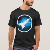 Grafik des Retro-Raketenschiffs T-Shirt (Vorderseite)