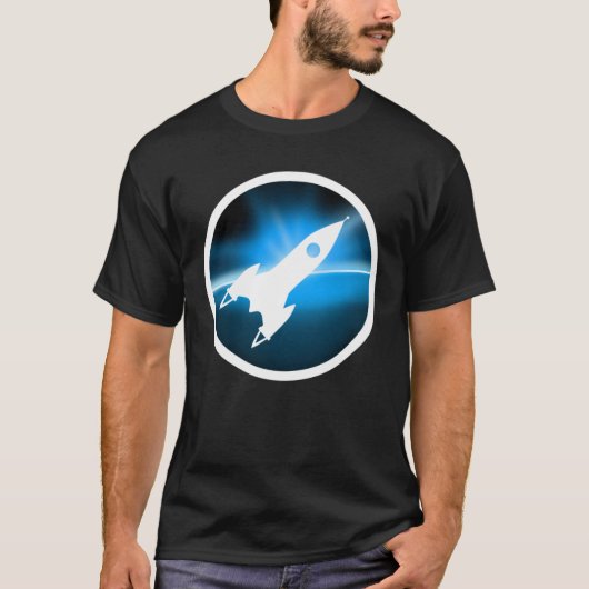 Grafik des Retro-Raketenschiffs T-Shirt (Vorderseite)