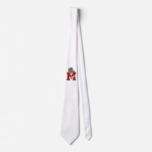 Grafik des roten Indians auf Krawatte (Vorderseite)
