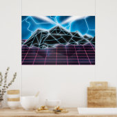 Grafik des Videospiels der 1980er Jahre Poster (Küche)