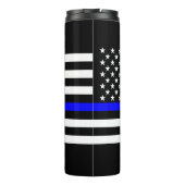 Grafik-Design für Symbolische Thin Blue Line US-Fl Thermosbecher (Rückseite)