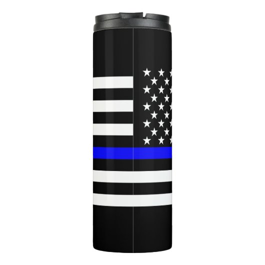 Grafik-Design für Symbolische Thin Blue Line US-Fl Thermosbecher (Rückseite)
