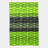 Grafik-Design in Schwarz und Grün Geschirrtuch (Vertikal)