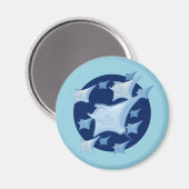Grafik Design Manta Ray Lover Magnet (Vorderseite/Rückseite)