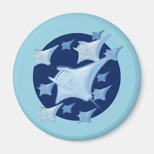 Grafik Design Manta Ray Lover Magnet (Vorne)