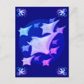 Grafik Design Manta Ray Lover Postkarte (Vorderseite)