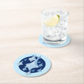 Grafik Design Manta Ray Lover Runder Pappuntersetzer (Vor Ort)