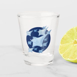 Grafik Design Manta Ray Lover Schnapsglas