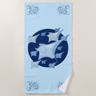 Grafik Design Manta Ray Lover Strandtuch
