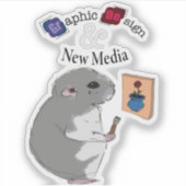 Grafik-Design und New Media Hamster-Aufkleber Aufkleber (Vorderseite)