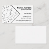 Grafik-Designer für Schwarzweiß-Linien Visitenkarte (Vorne/Hinten)