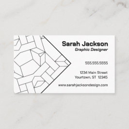 Grafik-Designer für Schwarzweiß-Linien Visitenkarte