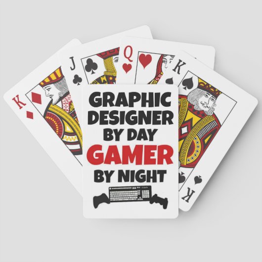 Grafik-Designer-Gamer Spielkarten (Rückseite)