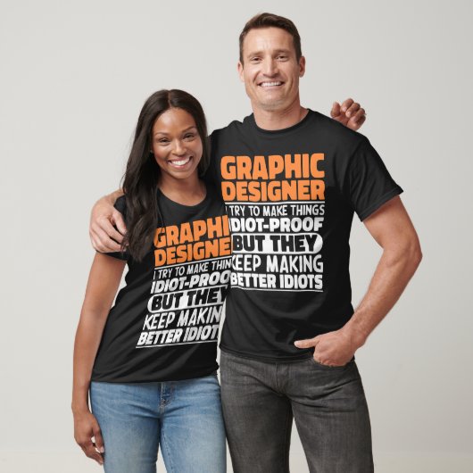 Grafik-Designer Ich versuche, Dinge lustiges Spric T-Shirt (Unisex)