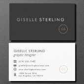 Grafik Designer Minimalistisch Luxus Schwarz Visitenkarte