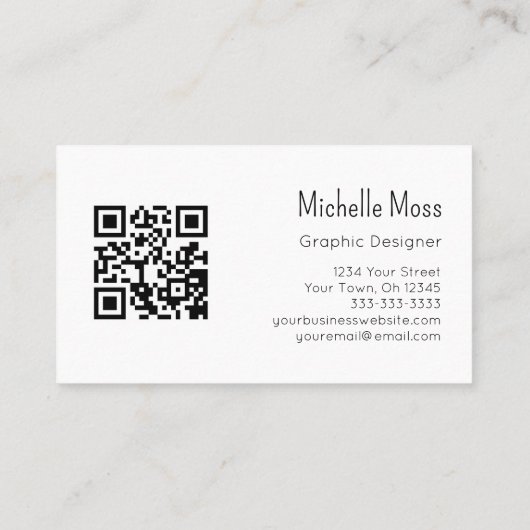 Grafik-Designer QR-Code Trendy Daisy Aquamarin Visitenkarte (Rückseite)