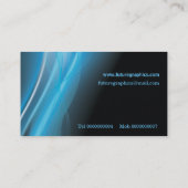 Grafik-Designer-Visitenkarte - blaue Welle Visitenkarte (Rückseite)