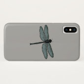 Grafik-Dragonfly Grau Art Case-Mate iPhone Hülle (Rückseite (Horizontal))