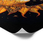 Grafik-Druck für Sonne und Mond Poster (Ecke)