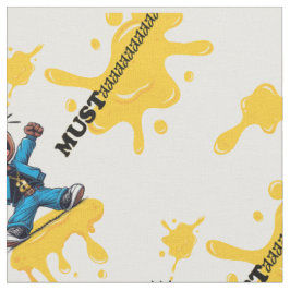 Grafik-Druck von Mustaaard - weiß Stoff