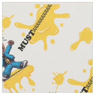 Grafik-Druck von Mustaaard - weiß Stoff