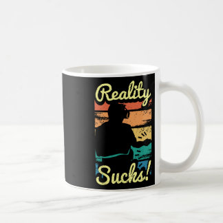 Grafik für virtuelle Realität Retro abgenutzte Kun Kaffeetasse