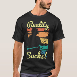 Grafik für virtuelle Realität Retro abgenutzte Kun T-Shirt