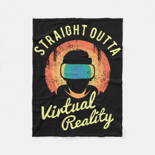 Grafik für virtuelle Realität Retro-Distressed-Art Fleecedecke