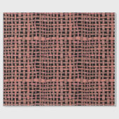 Grafik gesponnener Muster-Erdpfirsich Geschenkpapier (Flach)