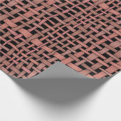 Grafik gesponnener Muster-Erdpfirsich Geschenkpapier (Ecke)