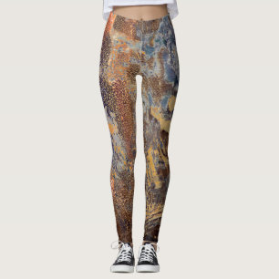 Grafik getrübtes Metallabstraktes gesprenkeltes Leggings