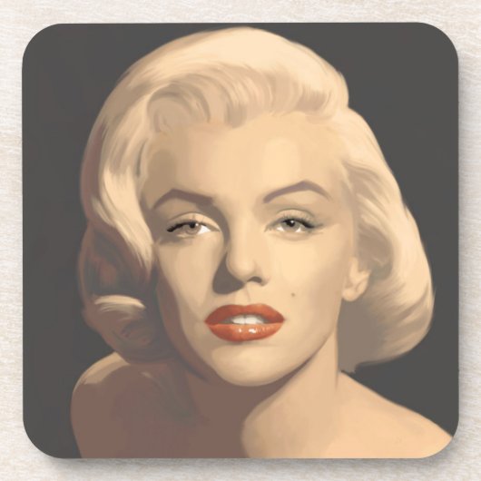 Grafik Grau Marilyn Getränkeuntersetzer (Vorderseite)