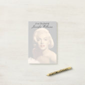 Grafik Grau Marilyn Post-it Klebezettel (Auf Schreibtisch)