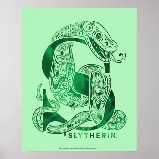 Grafik Harry Potters | Aguamenti SLYTHERIN™ Poster (Vorne)