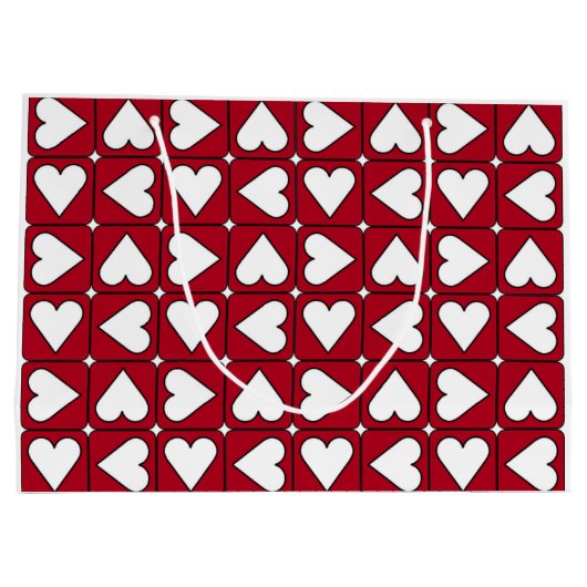 Grafik-Herz-Geschenktasche Große Geschenktüte (Rückseite)