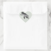 Grafik I Liebe Warty PIGS - Wildlife - Warthog Herz-Aufkleber (Tasche)